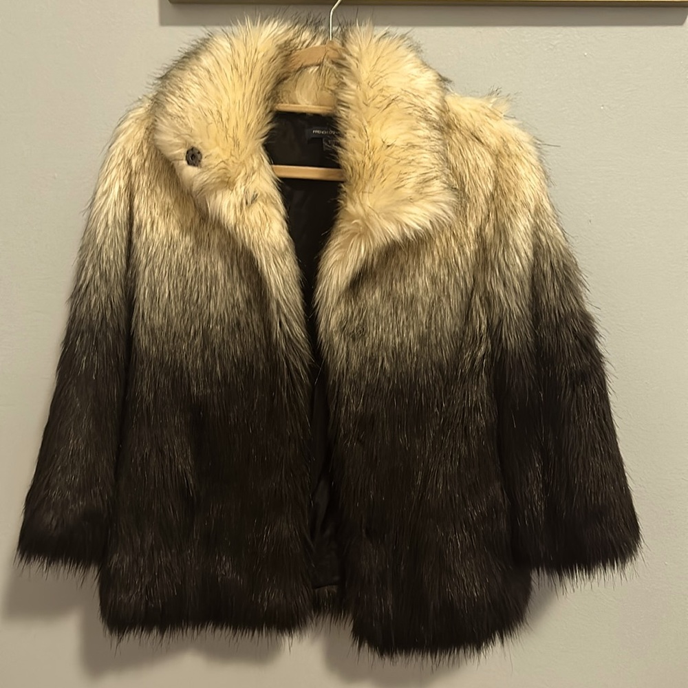 French Connection faux fur coat